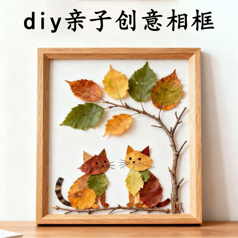 Parent-Child DIY Fallen Leaf Photo Frame Display Stand Autumn Leaf Decorative Painting Ornament Children's Handmade Bedroom Desktop Decoration Parent-Child DIY Fallen Leaf Photo Frame Display Stand Autumn Leaf Decorative Painting Ornament Children's Handmade Bedroom Desktop Decoration