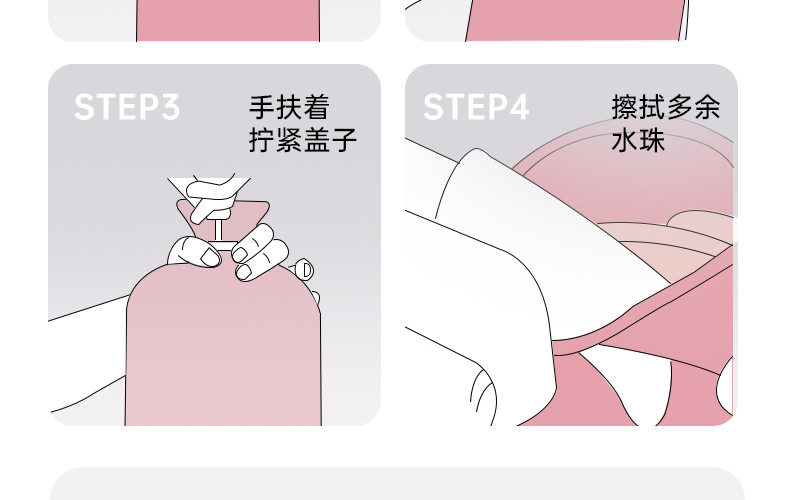 FaSoLa Life 灌水热水袋 中号卡通绿色 900ml 1件 毛绒暖手宝