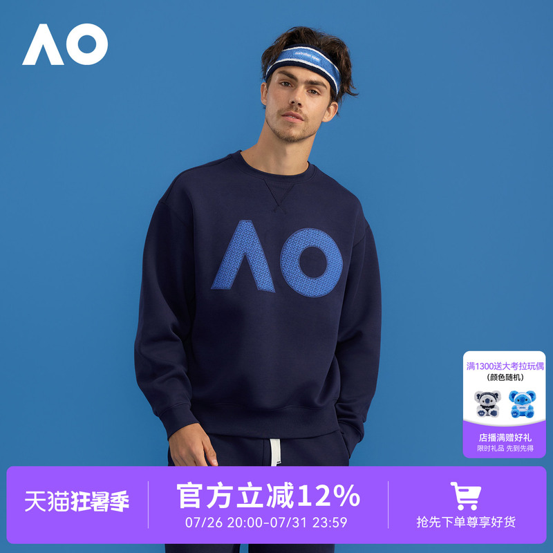 Ao Australian Open Sports Sweatshirt Pullover Casual Sweatshirt for Men and Women Couple Style Printed Autumn New Tennis Long Sleeve