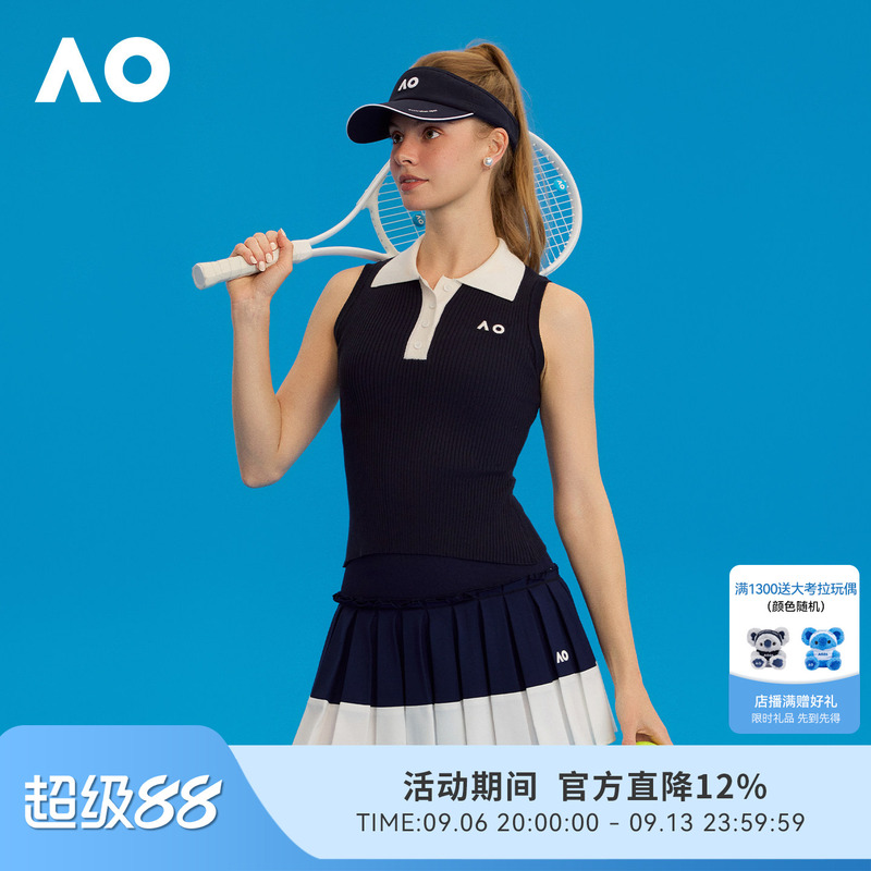 Ao Australian Open Sports Vest Women's Sleeveless Fitness Wear Women's Tennis Top Casual Knitwear Women's 2026 Summer