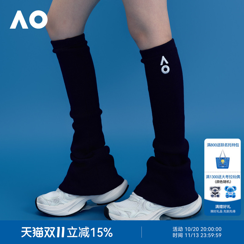 Ao Australian Open Long Tennis Sports Socks for Women, Stacked Socks, Leg Warmers, Leg Protectors, Paired with Shark Pants, Calf Socks, Sock Covers Ao Australian Open Long Tennis Sports Socks for Women, Stacked Socks, Leg Warmers, Leg Protectors, Paired with Shark Pants, Calf Socks, Sock Covers
