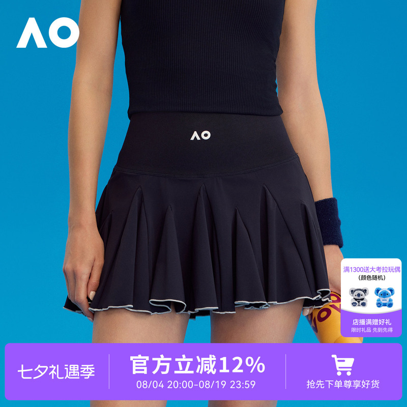 Ao Australian Open Fashionable and Comfortable Tennis Dress with Built-In Safety Shorts, Quick-Drying, Sun-Protective Tennis Skirt, Half Skirt for Women, Summer Ao Australian Open Fashionable and Comfortable Tennis Dress with Built-In Safety Shorts, Quick-Drying, Sun-Protective Tennis Skirt, Half Skirt for Women, Summer