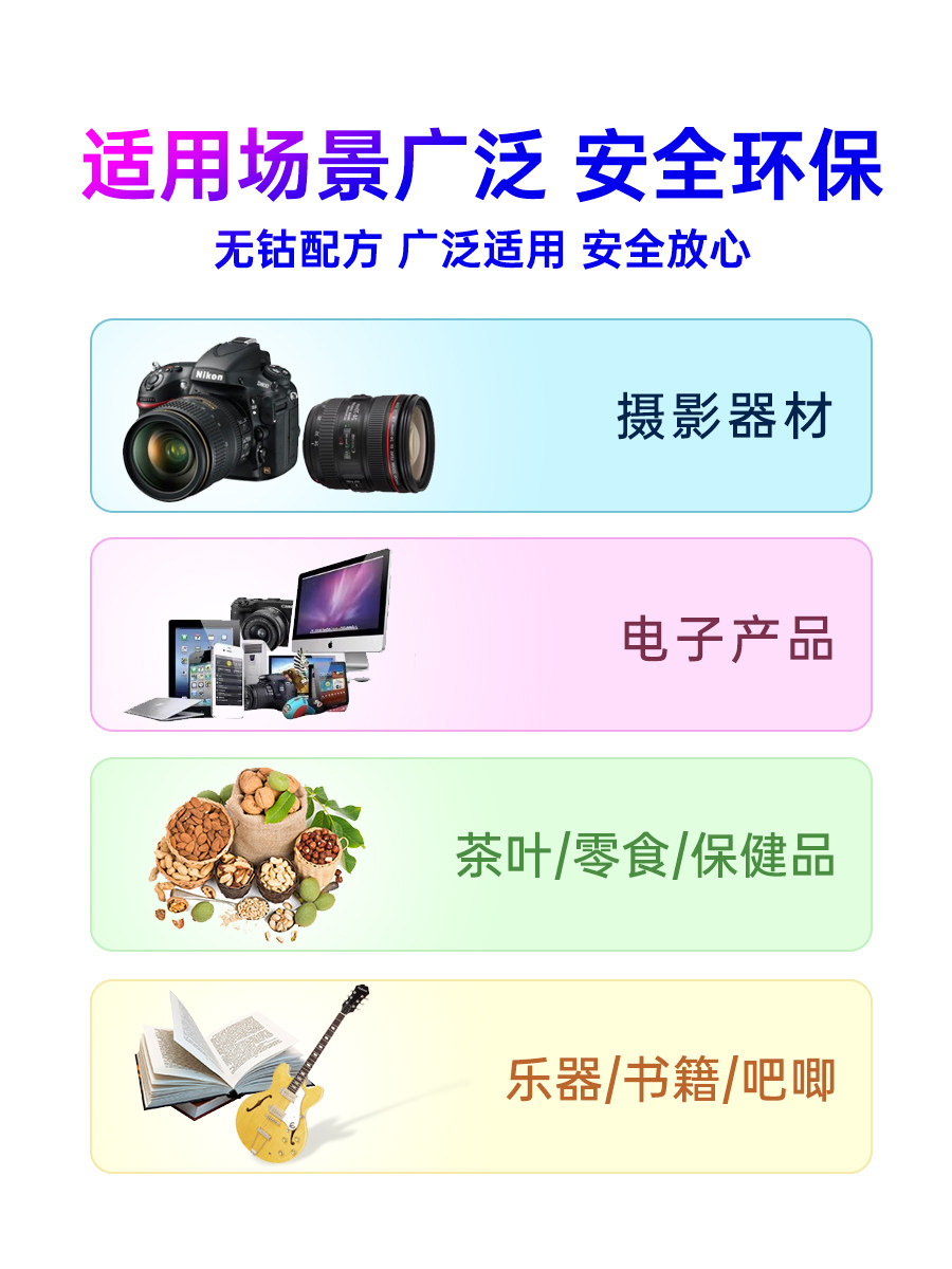 Camera Desiccant Moisture-Absorbing Box, Lens Moisture-Proof and Mildew-Proof Bag, Slr Photography Equipment, 3D Printing Consumables Special Moisture-Proof Box, Desiccant, Silicone Color-Changing Electronic Dehumidifier Card, Tea and Stamp Storage Bag