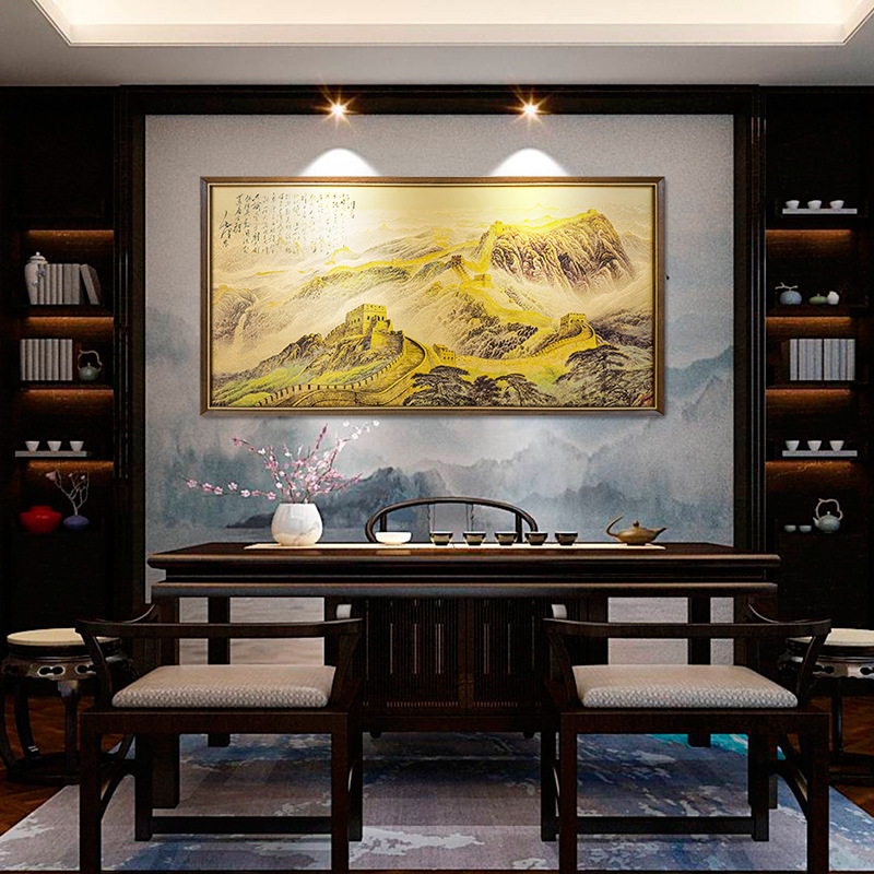 【江山如此多娇】中式装饰画手工錾刻客厅商务办公挂画长城铜板画-淘宝Taobao | 天猫Tmall