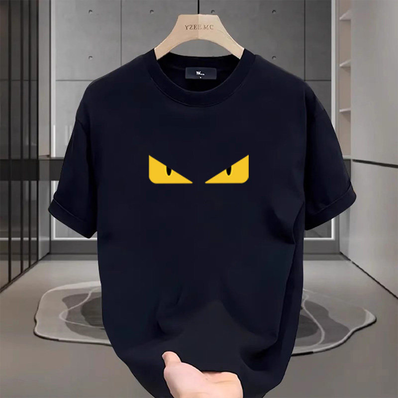 Suitable for Mufendi Co-Branded Trendy Brand Summer Little Monster Eye Print Round Neck Short-Sleeved Men's and Women's T-Shirts, Versatile 1