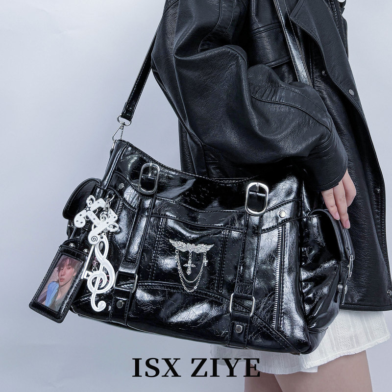 Angel Angel Star Chaser Bag Gothic Motorcycle Original Niche Music Tote Bag Single Shoulder Crossbody Large Capacity Unisex Angel Angel Star Chaser Bag Gothic Motorcycle Original Niche Music Tote Bag Single Shoulder Crossbody Large Capacity Unisex