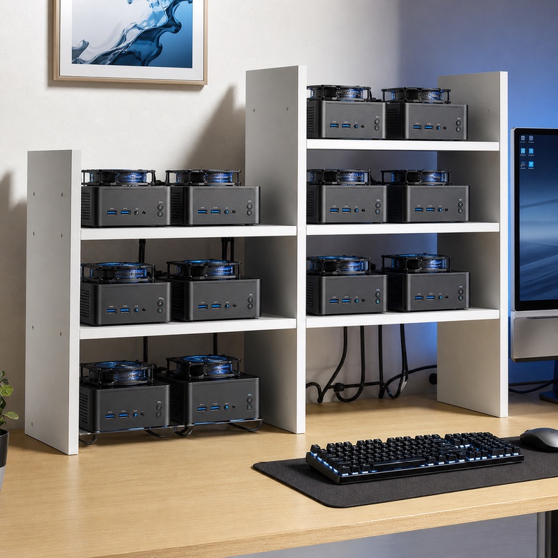 Mini Pc Storage Stand for Hp, Dell, Lenovo; Stackable Computer Stand Base; Workstation Stand