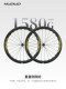 Carbon Fiber Wheelset with Wave Rims, V-Brake, Open Vacuum Thru-Axle, Quick-Release Disc Brake, Road Carbon Rims, Muscle Rims