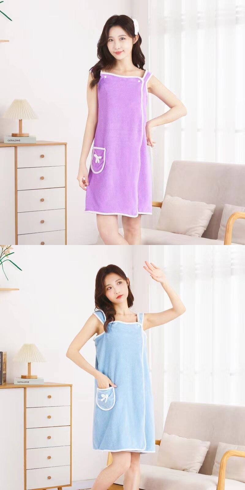 Полотенце для гостиницы 可穿浴巾女成人吊带浴裙可裹浴袍美容院家用吸水速干不掉毛