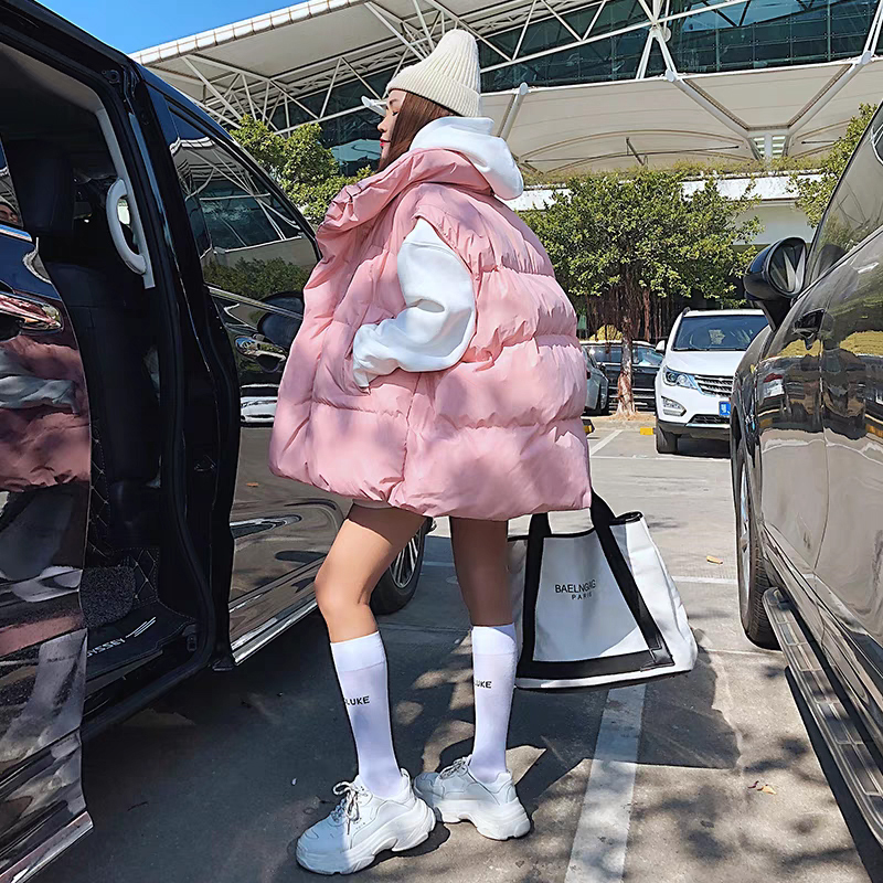 Pink Cotton Vest Jacket for Women, Autumn/Winter 2026 New Style, College Style, Short Sleeveless Outerwear for Petite Figures Pink Cotton Vest Jacket for Women, Autumn/Winter 2026 New Style, College Style, Short Sleeveless Outerwear for Petite Figures