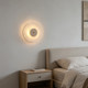 Natural Yellow Cave Stone Simple Wall Lamp, Medieval Retro Song Dynasty Aesthetic Designer Bedroom Entrance Staircase Living Room Wall Lamp