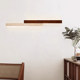 Yellow Cave Stone Long Strip Wall Lamp, Antique Style Solid Wood Retro Bedroom Living Room Background Wall Creative Linear Designer Wall Lamp