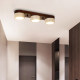 Yellow Travertine Ceiling Light for Hallway, Walnut Wood Wabi-Sabi Style, Vintage Homestay Balcony, Entryway, Cloakroom, Foyer Light