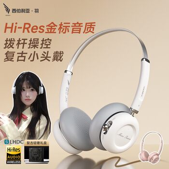 Siberian Feather Dm25 Retro Over-Ear Headphones, Sports Bluetooth Wireless, Stylish, Lightweight, Small Headphones for Girls