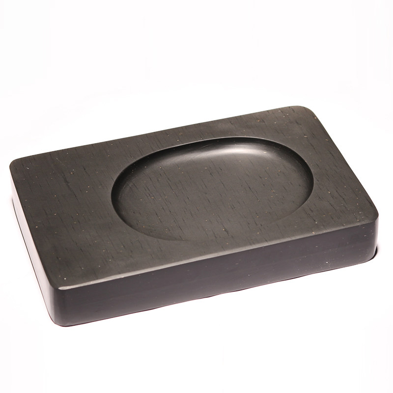 Anhui Sheyan Natural Raw Stone Jiyuan Pit Old Skin Fish Roe Handmade Deep Pool Inkstone, Four Treasures of the Study, Special for Grinding Ink, Calligraphy, Chinese Painting, Classic Plain Inkstone, Old Pit Premium Square Inkstone