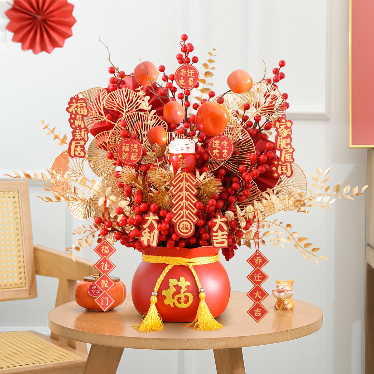 新春佳节的祝福之选：仿真发财果装饰的魅力所在