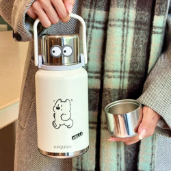 Banana Thermos Cup for Boys and Girls, High-Looking, Large-Capacity, Portable Water Bottle, Outdoor Student Dormitory Car Cup