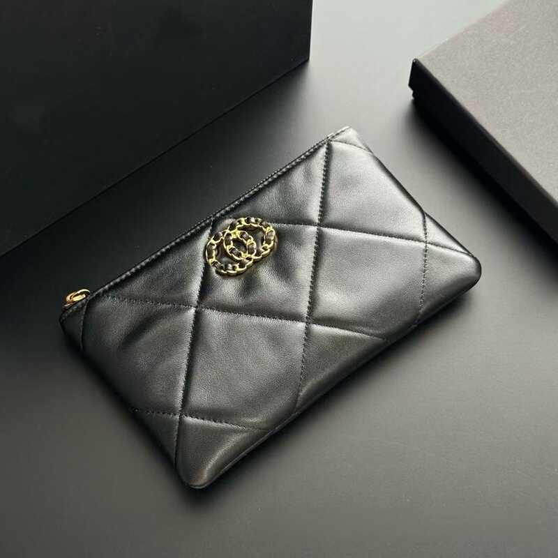 2026 New Style Chanel-Style Quilted Long Wallet for Women, Black Zipper Clutch, High-End Mini Card Holder 2026 New Style Chanel-Style Quilted Long Wallet for Women, Black Zipper Clutch, High-End Mini Card Holder