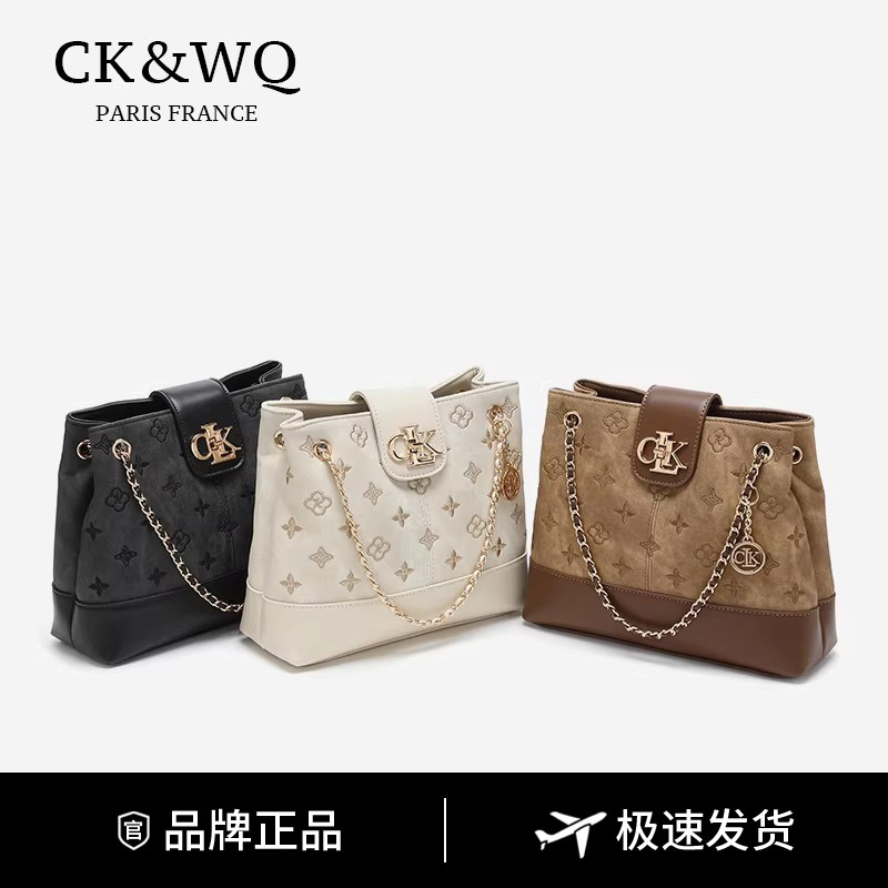 Сумка-тоут CK & WQ, новая женская осенне-зимняя сумка с вышивкой Майяр, большая вместительная модная универсальная сумка через плечо для подмышек