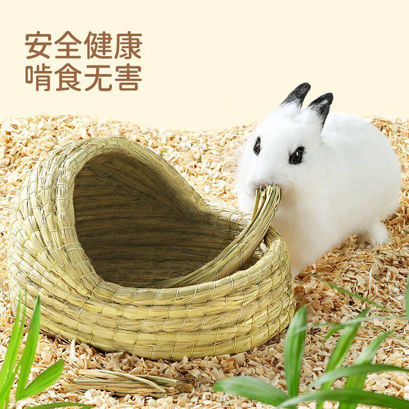 冬日暖心必备!绒毛兔子草窝,让你的宠物温暖过冬 ️💕-兔兔专用窝-淘宝好物网