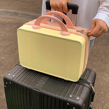 Makeup box can be hung for suitcase, large capacity portable handbag, outing, washing, skin care cute storage box