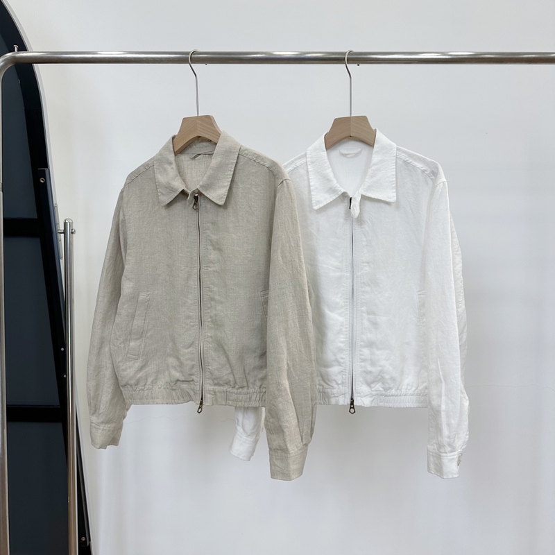 【24 Pieces of Pure Hemp】X-2238 Veteran Hemp Short Jacket with Lapel Collar, Old Money Style Casual Top 【24 Pieces of Pure Hemp】X-2238 Veteran Hemp Short Jacket with Lapel Collar, Old Money Style Casual Top