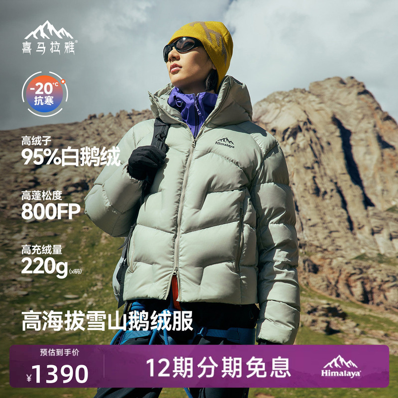 Himalaya Jade Dragon down Jacket 800 Fill Power Water-Repellent Goose down Warm Windproof Outdoor Snow Mountain Climbing Jacket for Men and Women