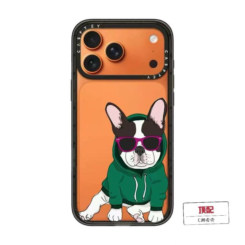 【Casfe】 Black and White Fashionable French Bulldog Phone Case Suitable for Apple iPhone 17 Pro Max, 16P Anti-Drop, 15/14/13/12 Magnetic Pm Trendy Brand Simple Cute Protective Cover 【Casfe】 Black and White Fashionable French Bulldog Phone Case Suitable for Apple iPhone 17 Pro Max, 16P Anti-Drop, 15/14/13/12 Magnetic Pm Trendy Brand Simple Cute Protective Cover