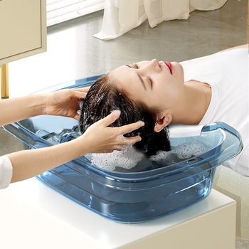 Japanese Shampoo Basin for Bedridden Patients, Flat-Laying Type, Foldable, for Elderly People with Paralysis, for Washing Hair While Lying in Bed, Home Use