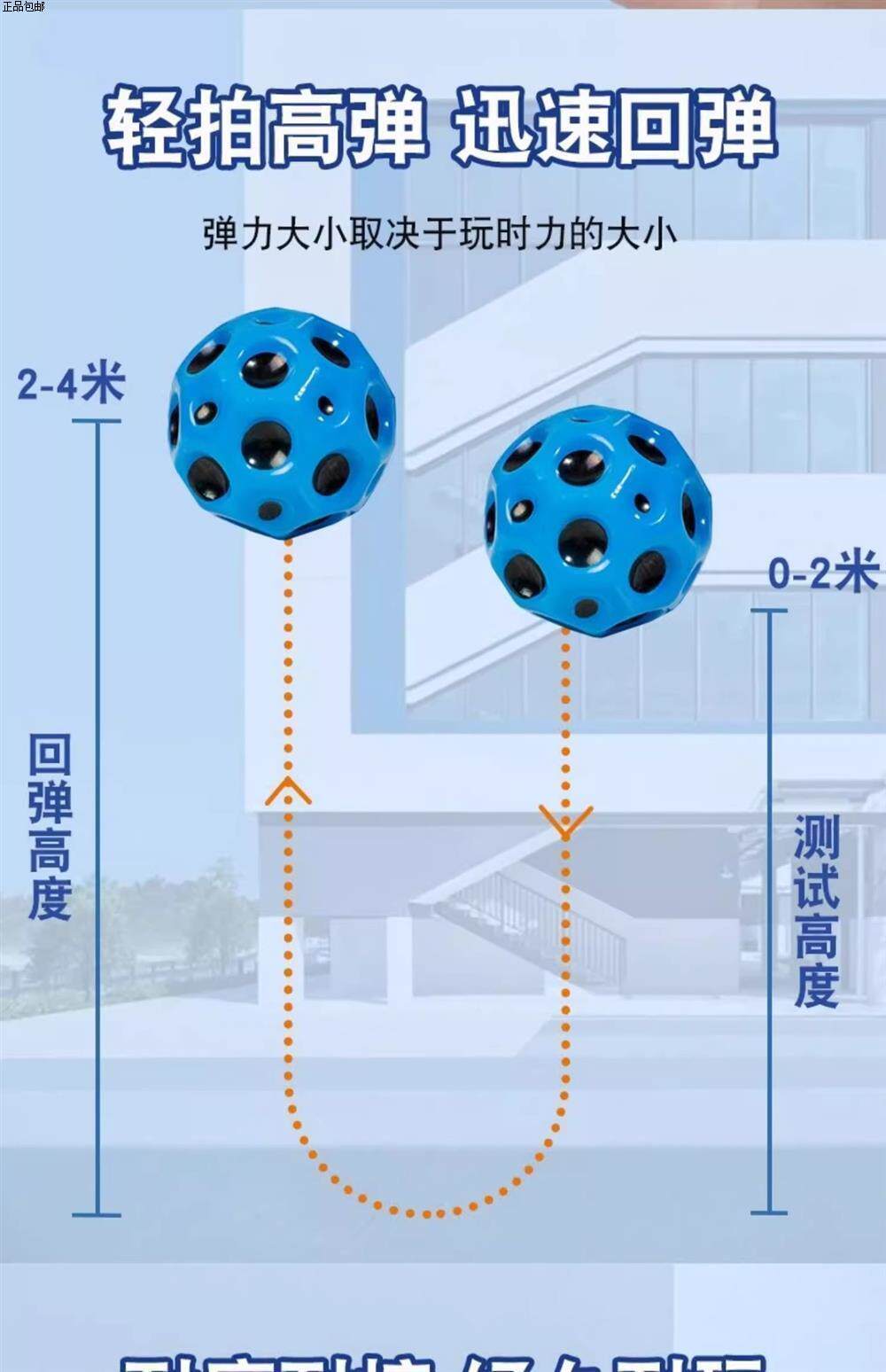 弹力球儿童月球石带绳跳跳球成人手握康覆大号橡胶猫咪手腕弹力球详情6