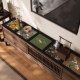 New Chinese style high-end TV cabinet table mat medieval style mat