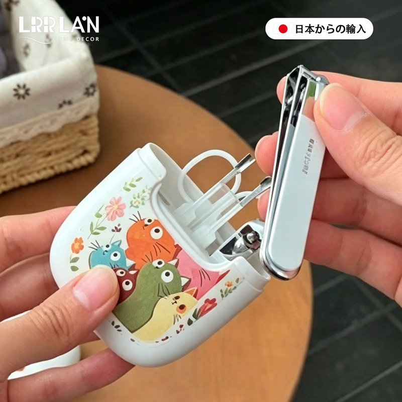 One-Step Nail Care! Cute and Fun Nail Scissors Set, Multifunctional Nail Clippers, Nail Files, Ear Picks, 6-Piece Set