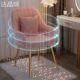 Nordic Light Luxury Chair with Backrest for Bedroom, Girls' Home Use, Trendy Makeup Stool, Dressing Table, Manicure, Minimalist Ins-Style Bed Cover, Pull-Out Bed