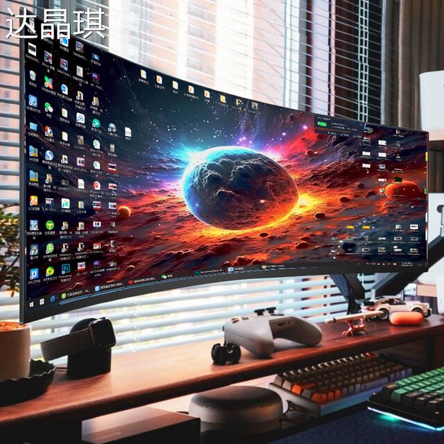 32inch Desktop Computers 165 Gaming 38 Lcd 34 Curved Screen 27 Curved 144Hz High-Definition 2K Monitor Bed Sheet Pull Cart
