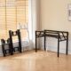 Folding table shelf long table double-layer table frame iron frame table leg single-layer table leg simple dining table thickened bracket bed sheet pull cart
