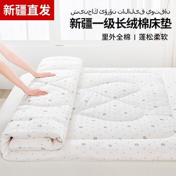 Xinjiang Cotton Mattress Pad, Mattress Topper, Cotton Batting, Cotton Quilt, Pure Cotton Thickened Home Use Double Bed Sheet, Pull-Out Bed Sheet