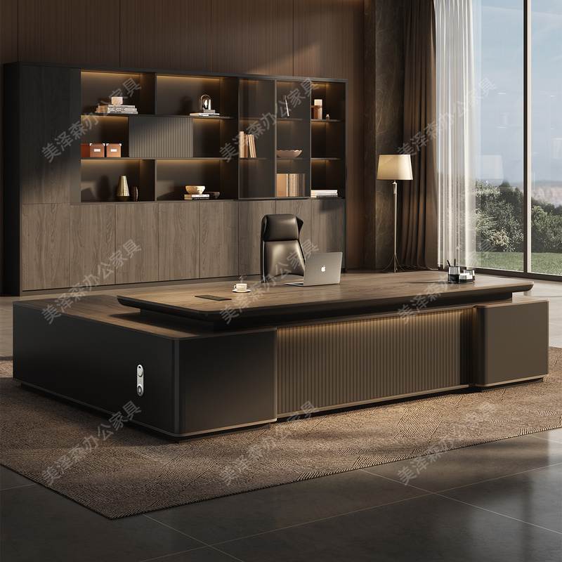 Boss's Desk Is Simple and Modern, Executive Desk, Office Manager, President, Light Luxury Desk and Chair Combination
