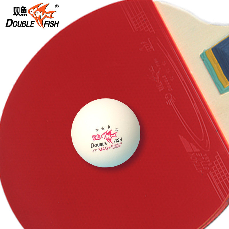 Double Fish Table Tennis Three-Star Wtt Event-Specific Ball 40+ with Seam, Genuine Durable High-Elastic Ball, Ittf Certified