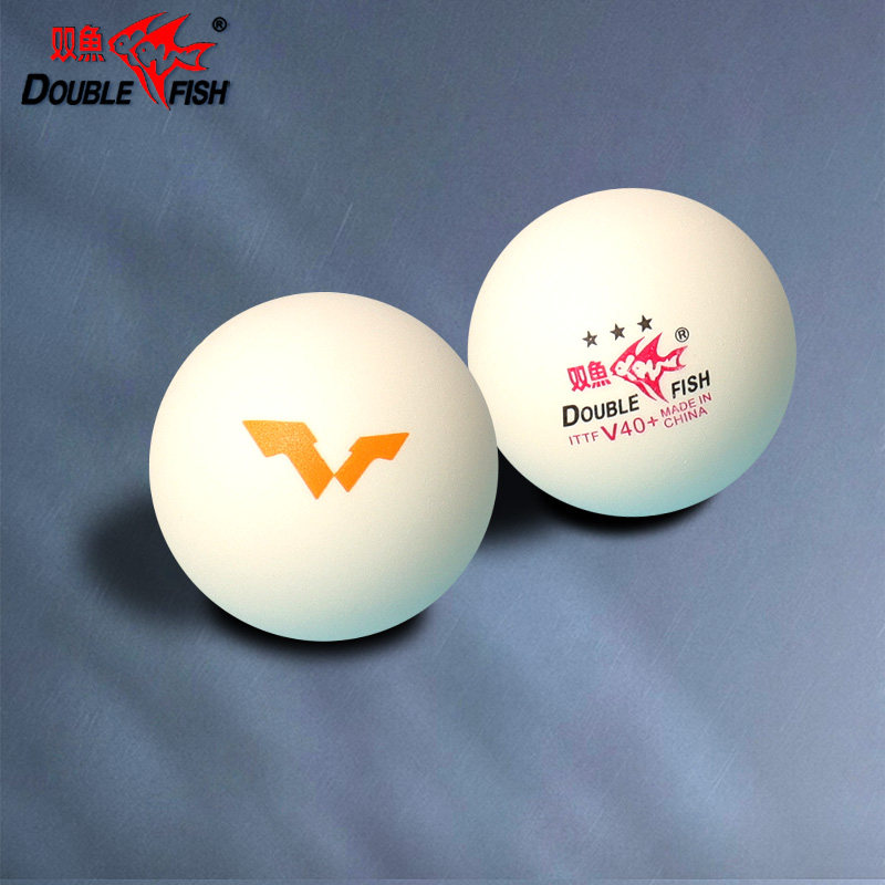 Double Fish Table Tennis Three-Star Wtt Event-Specific Ball 40+ with Seam, Genuine Durable High-Elastic Ball, Ittf Certified