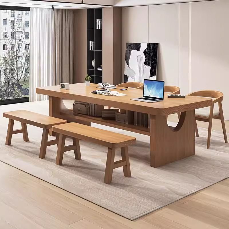 Solid Wood Desk, Student Home Computer Desk, Simple Study Writing Desk, Reading Desk, Living Room Desk, Negotiation Work Desk Solid Wood Desk, Student Home Computer Desk, Simple Study Writing Desk, Reading Desk, Living Room Desk, Negotiation Work Desk