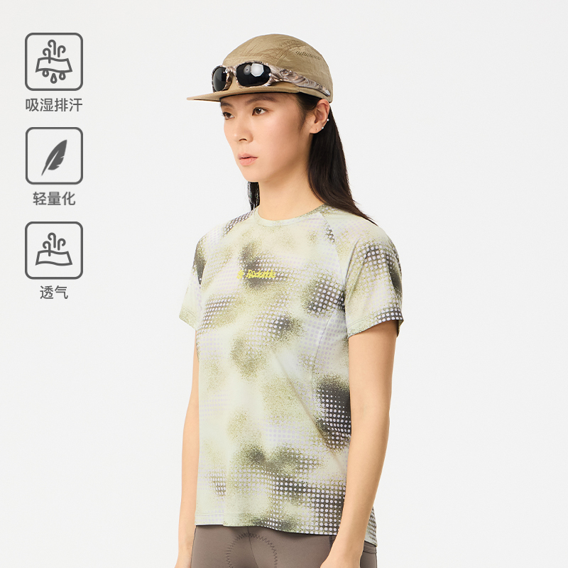 Roderide Polka Dot Print Sports Short-Sleeved Women's Summer Outdoor Casual Cycling Moisture-Wicking Breathable T-Shirt Roderide Polka Dot Print Sports Short-Sleeved Women's Summer Outdoor Casual Cycling Moisture-Wicking Breathable T-Shirt