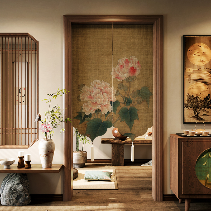 New Chinese-Style Punch-Free Home Entrance Door Curtain for Bedroom, Kitchen, Bathroom, High-End Privacy Protection Partition Curtain New Chinese-Style Punch-Free Home Entrance Door Curtain for Bedroom, Kitchen, Bathroom, High-End Privacy Protection Partition Curtain