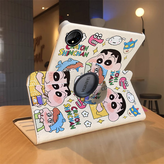 蜡笔小新360旋转适用2024新款华为matepad11.5s保护套pro10.8平板电脑Air11.5寸荣耀9翻盖式SE10.4防摔X9硬壳