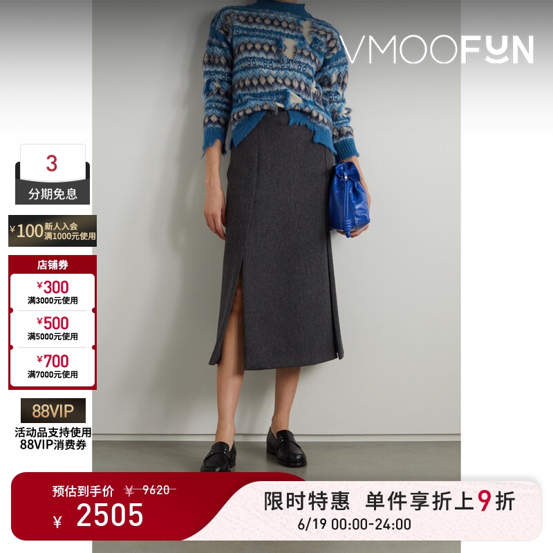 【Limited Time Discount 10% off】Maison Margiela Women's Distressed Fair Isle Variegated Knit Blend Sweater