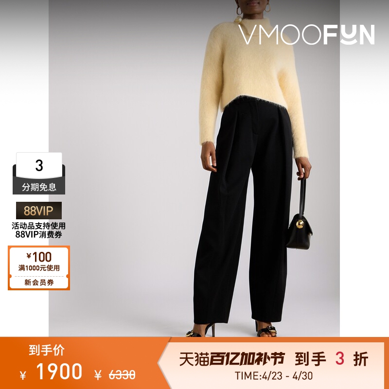 [End-Of-Season Discount] Jacquemus Women's Autumn and Winter Appliqué Brushed Knit Turtleneck Short Sweater