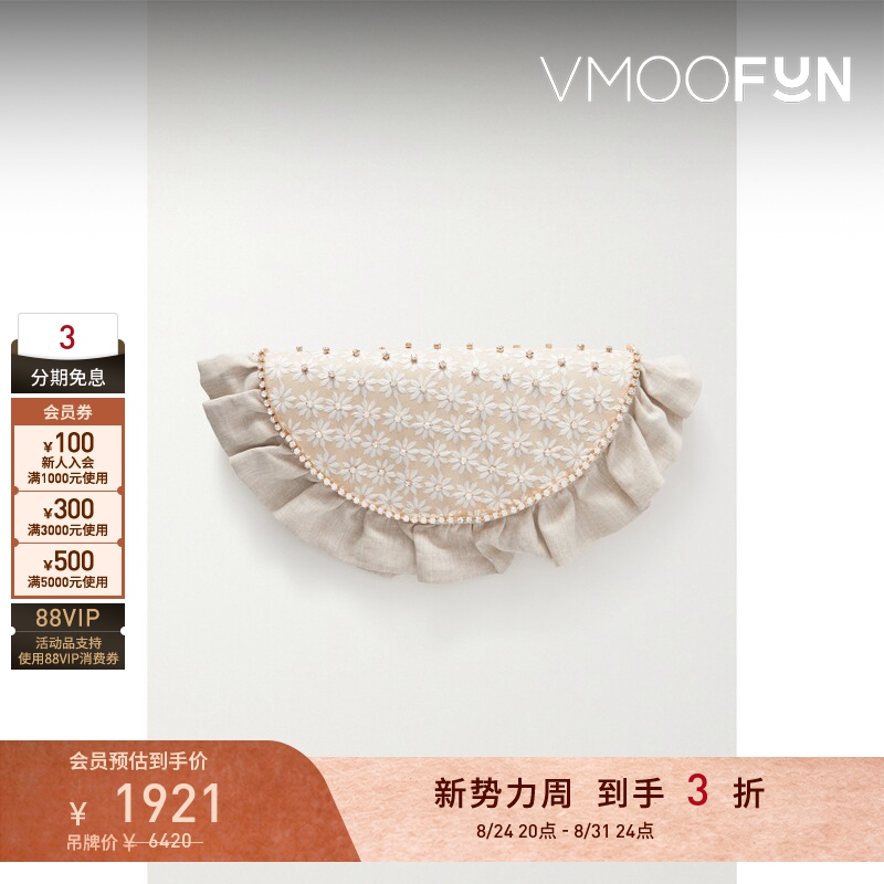 [Gift] Rosantica Women's Exquisite Sweet Embroidered Canvas Clutch Bag