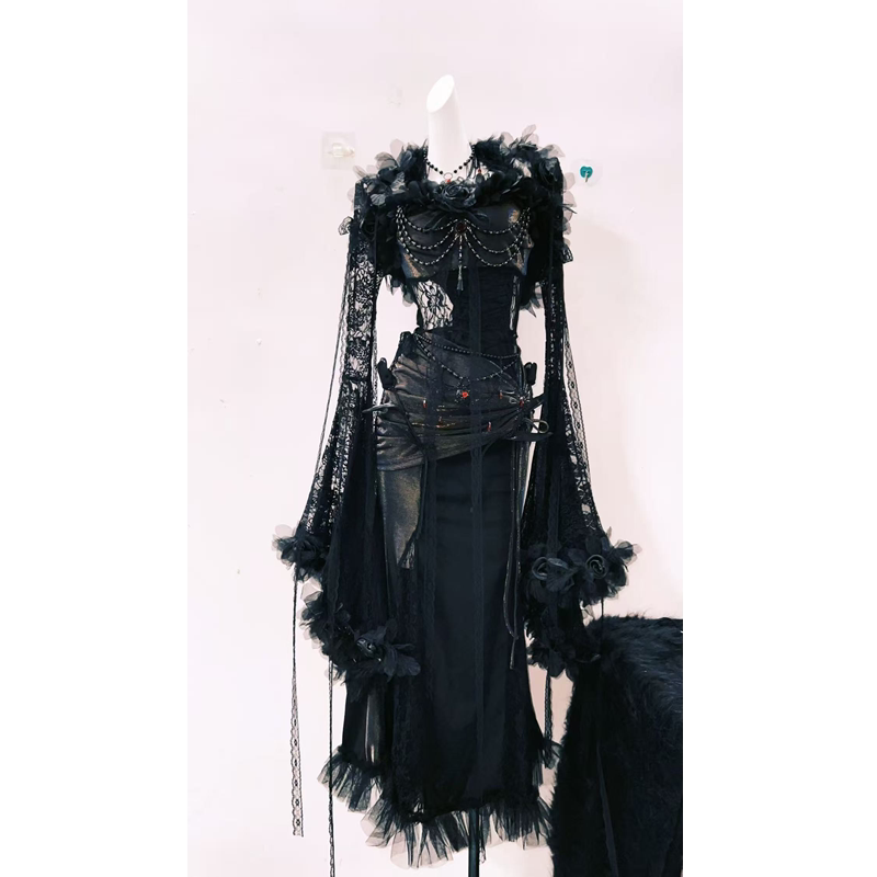 Gothic Dress, Dark Dress, Vampire Dress, Lace Dress, Palace Style Classical Dress Gothic Dress, Dark Dress, Vampire Dress, Lace Dress, Palace Style Classical Dress