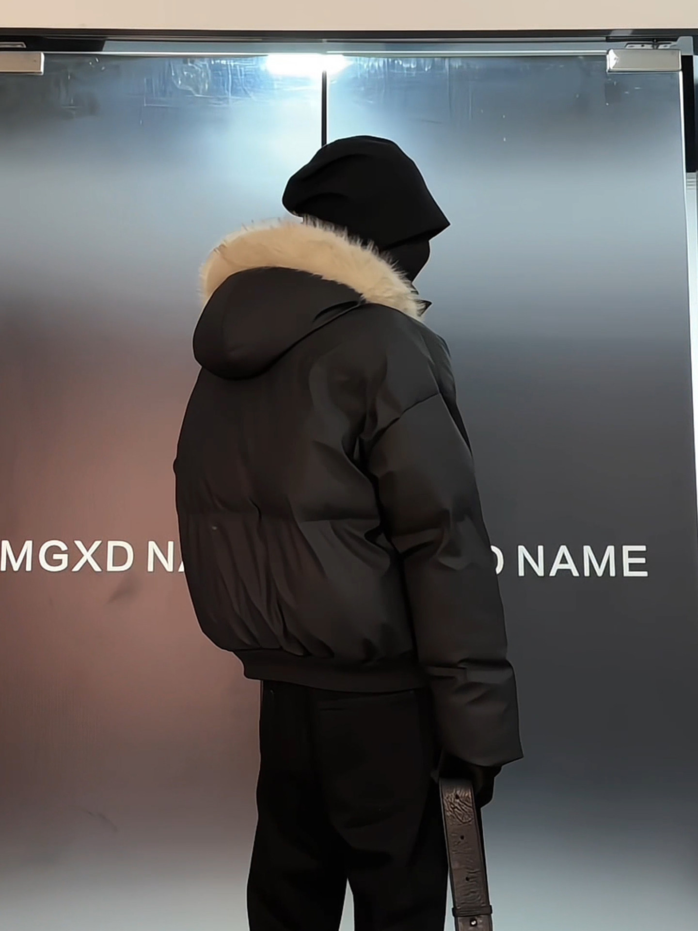 American High Street Style Pu Leather down Cotton Jacket for Men, Winter Detachable Hooded Fur Collar Thickened Short Puffer Jacket