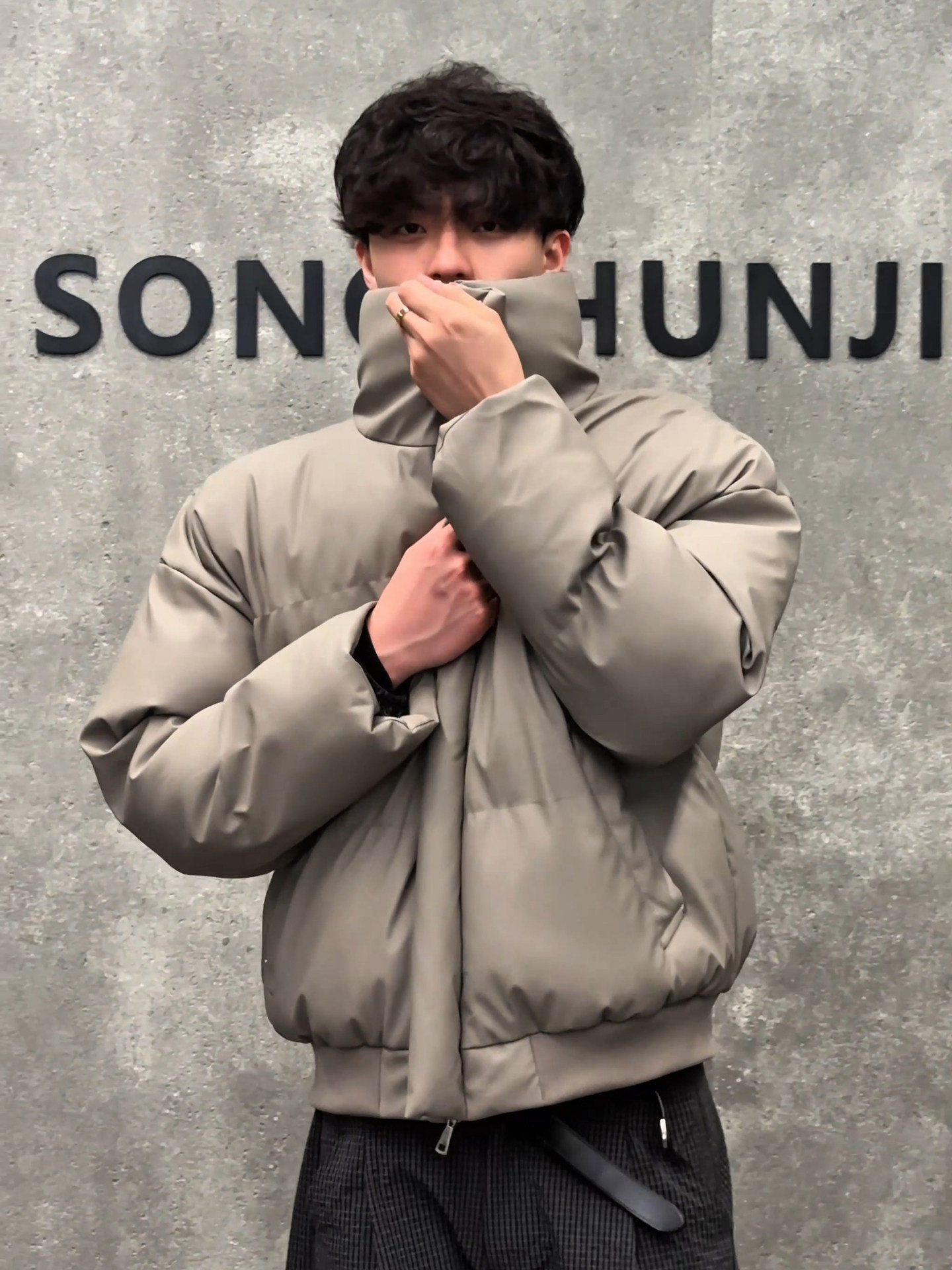 American Retro Pu Leather down Cotton Jacket for Men, Winter Stand-Up Collar Warm Coat, High-End Stylish Short Puffer Jacket