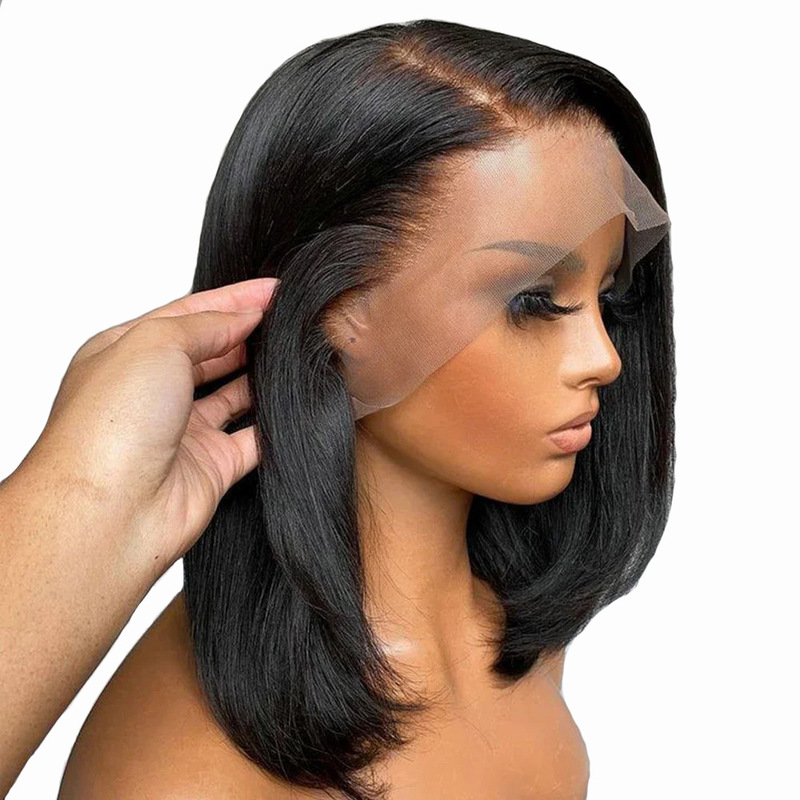 10A Vietnamese Bone Straight Bob Human Hair Wigs Front Lace Real Human Hair Wig